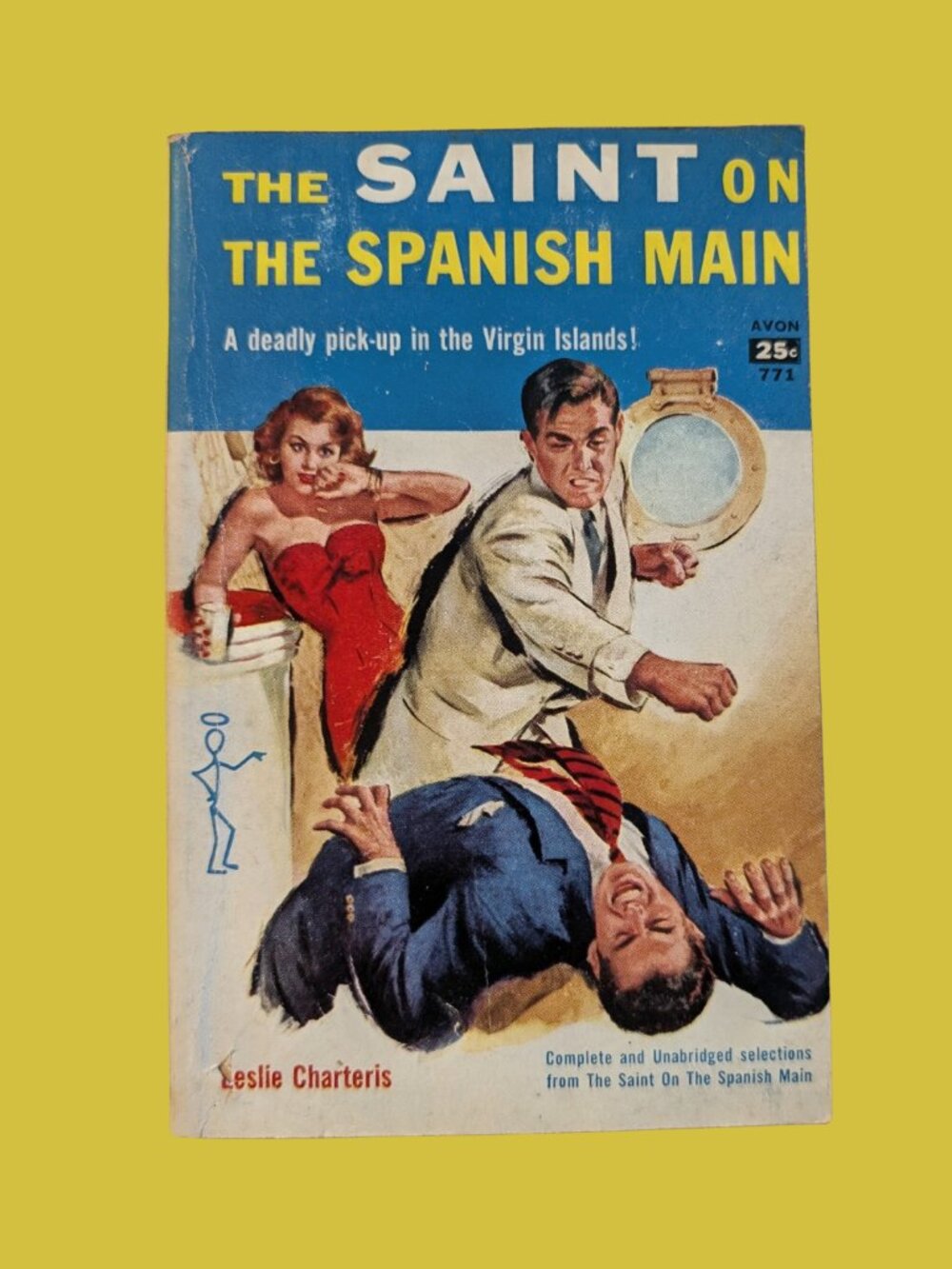 BOGO Vintage 1955 The Saint on the Spanish Main by Leslie Charteris Pulp Fiction